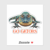 Alligator – Auf geht's Gators Aufkleber (Blatt)