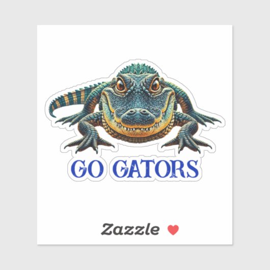 Alligator – Auf geht's Gators Aufkleber (Blatt)