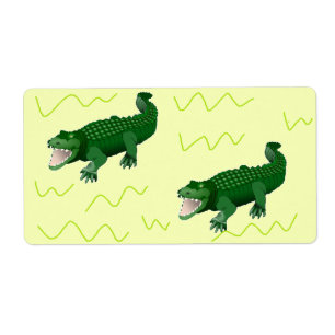 Alligator auf gelb