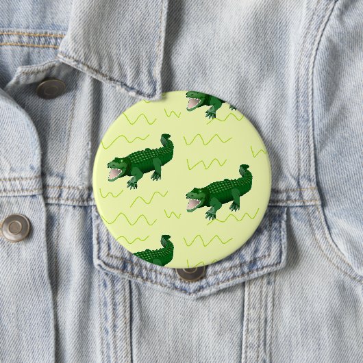 Alligator auf gelb button (Beispiel)