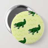Alligator auf gelb button (Vorne & Hinten)