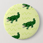 Alligator auf gelb button (Vorderseite)