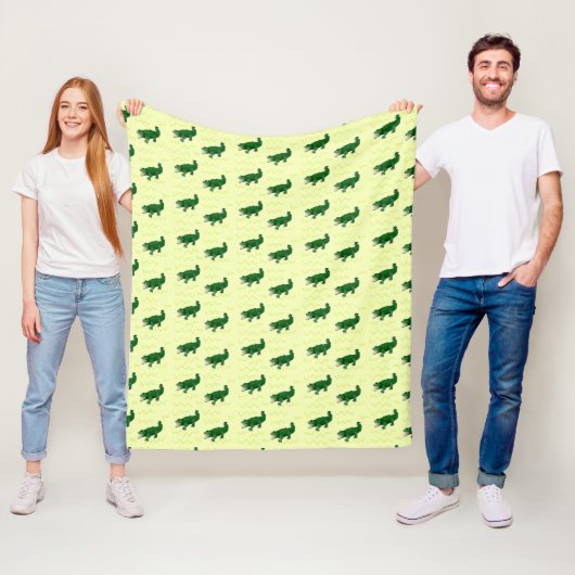 Alligator auf gelb fleecedecke (Beispiel)