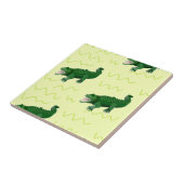 Alligator auf gelb fliese (Seite)