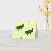 Alligator auf gelb karte (Gelbe Blume)