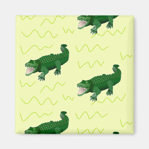 Alligator auf gelb magnet