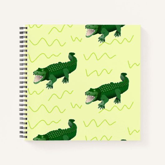 Alligator auf gelb notizblock (Vorderseite)