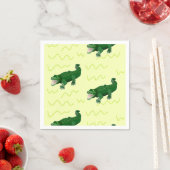 Alligator auf gelb serviette (Beispiel)