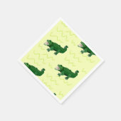Alligator auf gelb serviette (Ecke)