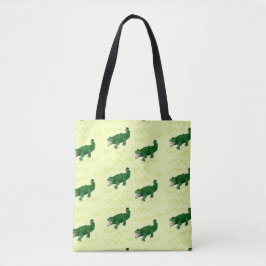 Alligator auf gelb tasche
