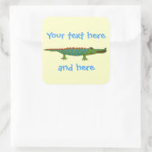 Alligator-Aufkleber Quadratischer Aufkleber (Tasche)