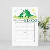 Alligator Baby Duschbingkarte (Stehend Vorderseite)