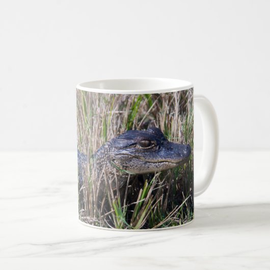 Alligator Baby Grass Florida Kaffeetasse (VorderseiteRechts)