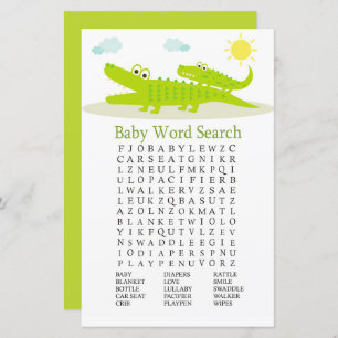 Alligator Baby Shooter Word Search Game