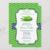 Alligator Baby Shower Einladungen (Vorne/Hinten)