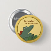 Alligator Babydusche oder Geburtstag Personalisier Button (Vorne & Hinten)