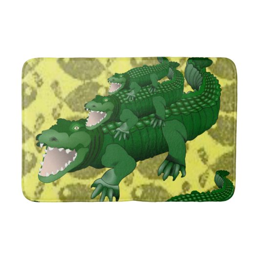 Alligator Badezimmer Badematte (Vorderseite)