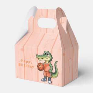 Alligator Basketball Geburtstagsparty für Jungen Geschenkschachtel