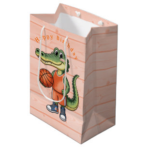 Alligator Basketball Geburtstagsparty für Jungen Mittlere Geschenktüte