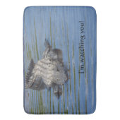 Alligator Bath Mat: "Ich beobachte dich!" Badematte (Vorderseite Vertikal)