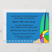 Alligator Beach Party Schwimmen Geburtstag Einladu Einladung (Rückseite)