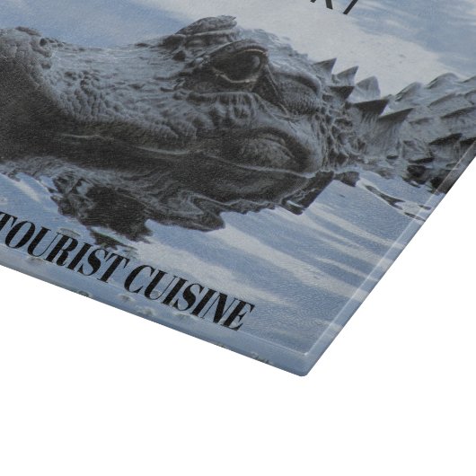 Alligator Beach Resort Glass Schneidebrett (Ecke)