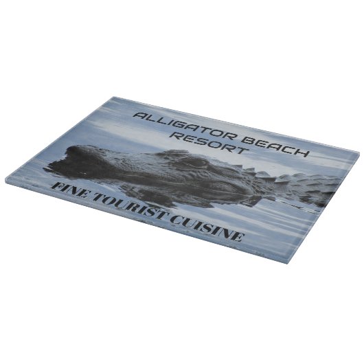 Alligator Beach Resort Glass Schneidebrett (Ecke)
