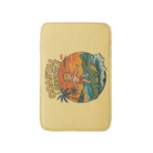 Alligator Beach Surfing | Retro Gator Coastal Surf Badematte (Vorderseite Vertikal)