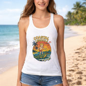 Alligator Beach Surfing | Retro Gator Coastal Surf Tank Top
