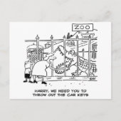 Alligator bei der Zoo Postkarte (Vorderseite)