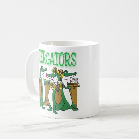 Alligator-Bier-Bar Kaffeetasse (Vorderseite Links)