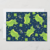 Alligator Birthday Einladung Krokodile Party (Rückseite)