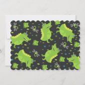 Alligator Birthday Einladung Krokodile Party (Rückseite)