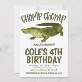 Alligator Birthday Party Invitation Einladung (Vorderseite)