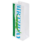 Alligator Birthday Wine Bag Geschenktüte Für Weinflaschen (Rückseite Schrägansicht)