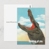Alligator Biss Postkarte (Vorne/Hinten)
