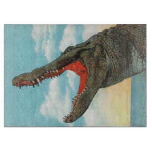 Alligator-Biss-Schneidbrett 40x28cm Schneidebrett