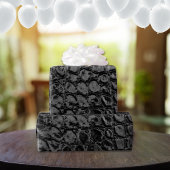 Alligator Black Imitats Leather Geschenkpapier