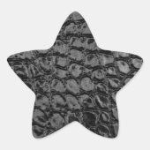 Alligator Black Imitats Leather Stern-Aufkleber (Vorderseite)