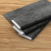 Alligator Black Imitats Leather Stoff