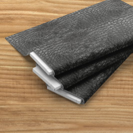 Alligator Black Imitats Leather Stoff