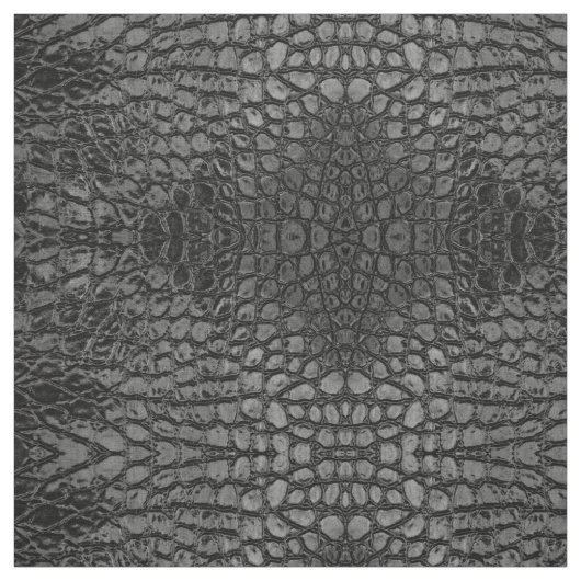 Alligator Black Imitats Leather Stoff (Muster)