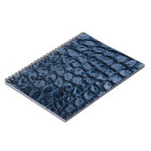 Alligator Blau Kunstleder Notizblock (Linke Seite)