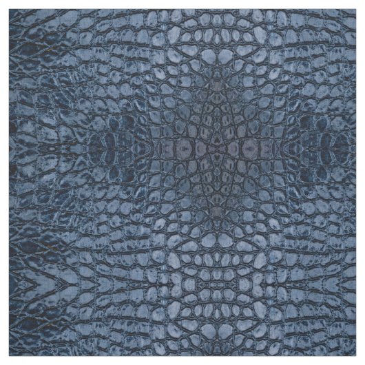 Alligator Blue Imitats Leather Stoff (Muster)