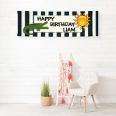 Alligator Blue und White Nautical Birthday Banner (Insitu)