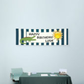 Alligator Blue und White Nautical Birthday Banner (Messeveranstaltung)