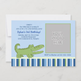 Alligator Boys Birthday Ingnition Einladung