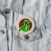 Alligator; braun Zickzack Button (Beispiel)