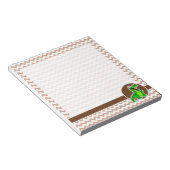 Alligator; braun Zickzack Notizblock (angewinkelt)