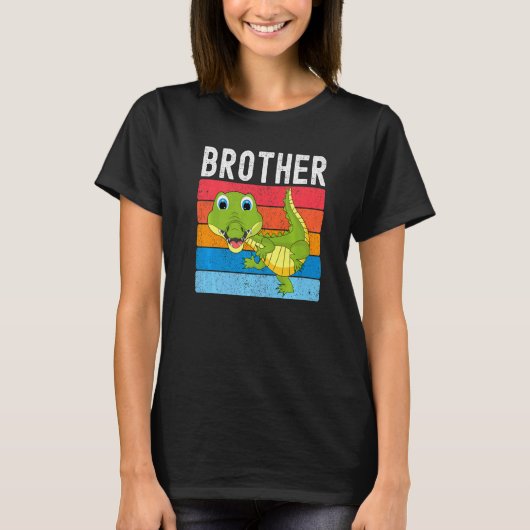 Alligator Brother Gator Crocodile Family Premium T-Shirt (Vorderseite)